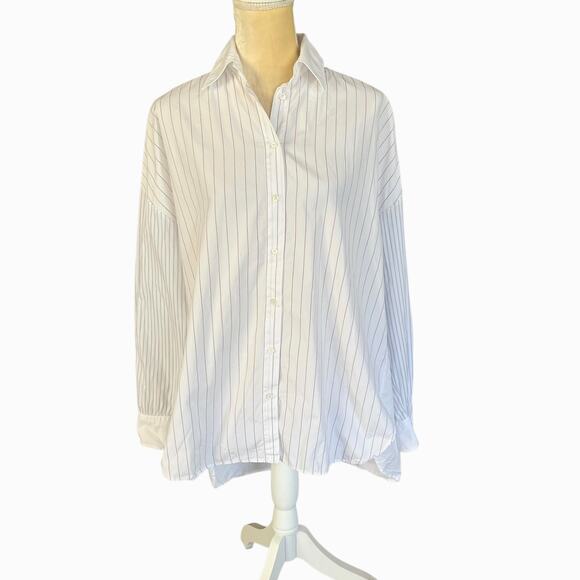 Antonelli Boxy Oversize Button Up Shirt Size 44 US 8 Made in Italy - Picture 1 of 14